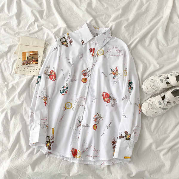 Modern női ing klasszikus gallérral és hosszú ujjal