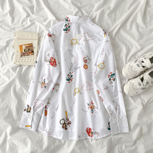 Modern női ing klasszikus gallérral és hosszú ujjal