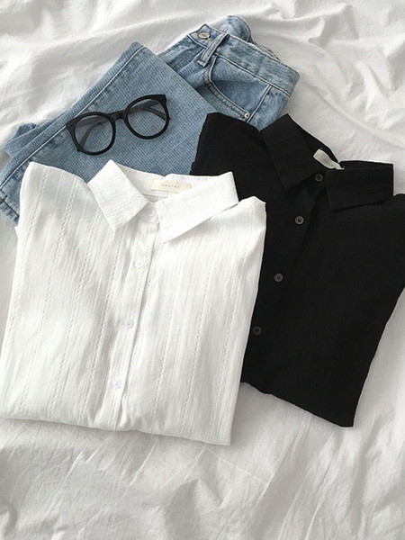 Modern női ing klasszikus gallérral