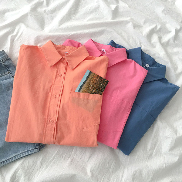 Női alkalmi ing széles, hosszú ujjú modell