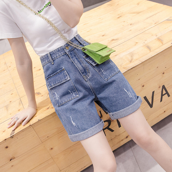 Naiste vabaajapüksid 3/4 pikkusega kõrge vöökohaga