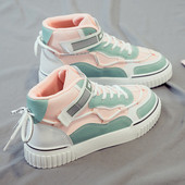 ΝΕΟ μοντέλο μοντέρνα γυναικεία αθλητικά παπούτσια με λουράκια βελκρό και χρωματικό σχέδιο σε δύο μοντέλα