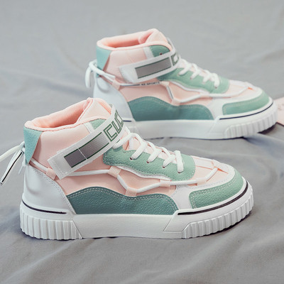 ΝΕΟ μοντέλο μοντέρνα γυναικεία αθλητικά παπούτσια με λουράκια βελκρό και χρωματικό σχέδιο σε δύο μοντέλα