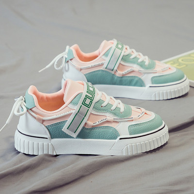 ΝΕΟ μοντέλο μοντέρνα γυναικεία αθλητικά παπούτσια με λουράκια βελκρό και χρωματικό σχέδιο σε δύο μοντέλα