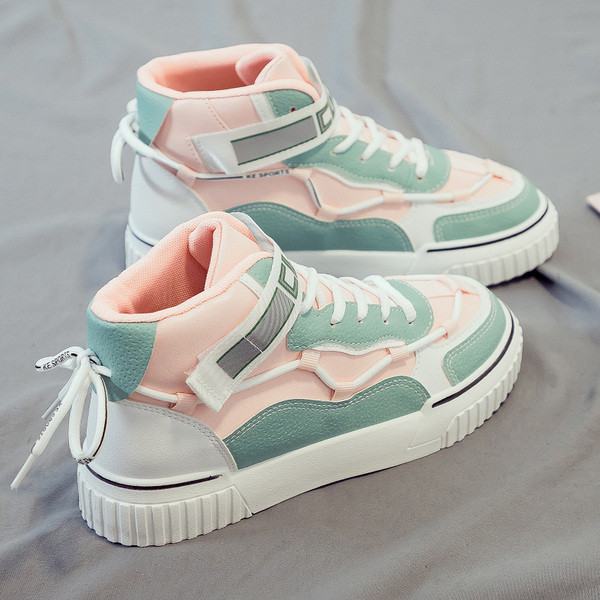 ΝΕΟ μοντέλο μοντέρνα γυναικεία αθλητικά παπούτσια με λουράκια βελκρό και χρωματικό σχέδιο σε δύο μοντέλα