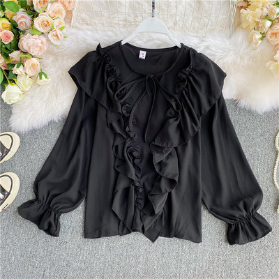 Alkalmi női ing fűzős és hosszú ujjú több színben