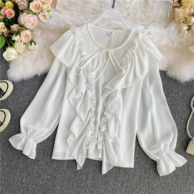 Alkalmi női ing fűzős és hosszú ujjú több színben