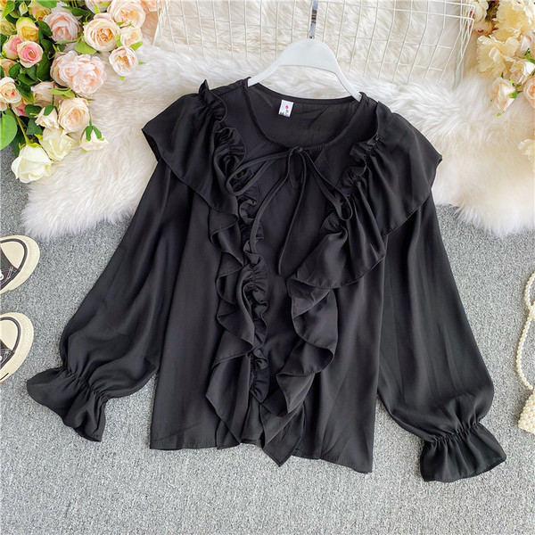 Alkalmi női ing fűzős és hosszú ujjú több színben