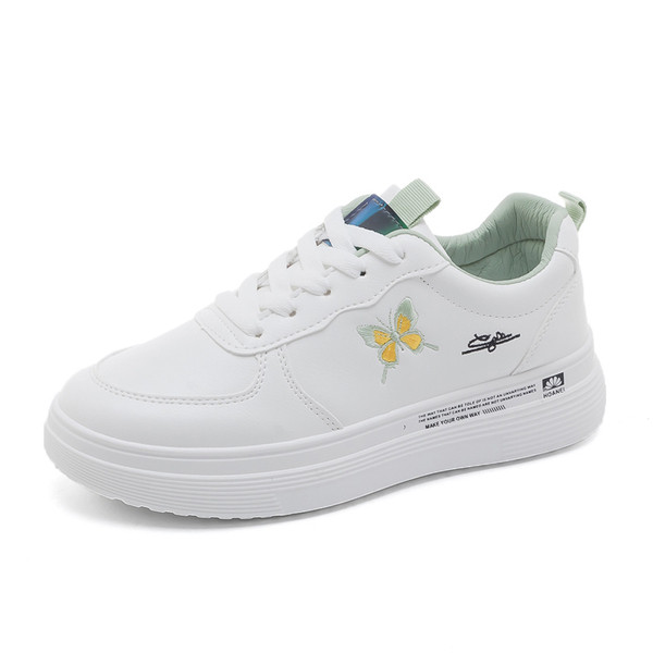 Αθλητικά και καθημερινά γυναικεία παπούτσια με κορδόνια και κεντήματα