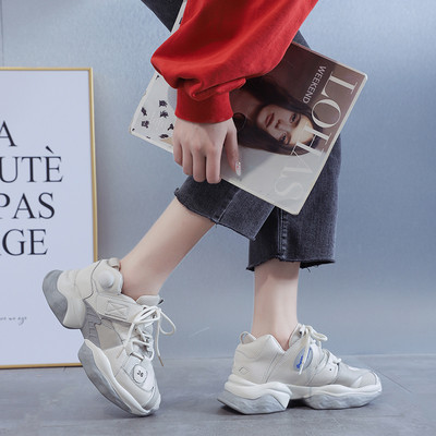 Casual γυναικεία αθλητικά παπούτσια με velcro και κορδόνια