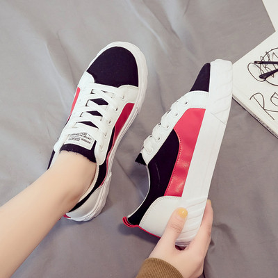 ΝΕΟ μοντέλο γυναικεία casual αθλητικά παπούτσια με κορδόνια και λευκή σόλα