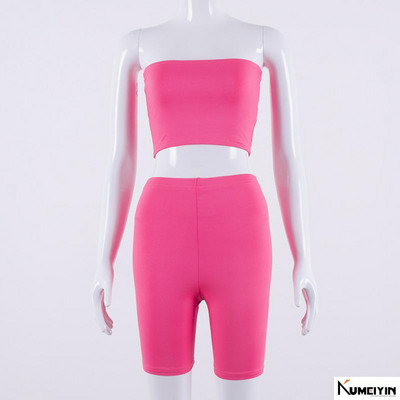 Μοντέρνο γυναικείο σετ - μπουστάκι και σορτς