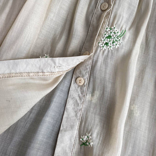 Cămașă retro de damă lată cu broderie