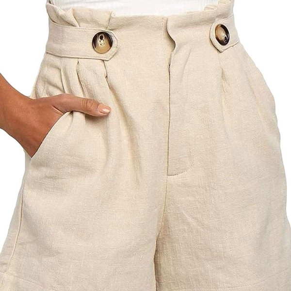 Aktuális női rövidnadrág széles modell magas derékkal