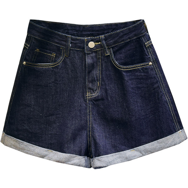 Női rövidnadrág magas derékkal - tiszta modell