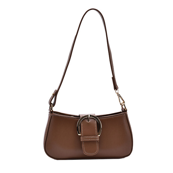 Γυναικεία τσάντα με μεταλλικό κούμπωμα και μακριά λαβή σε τρία χρώματα