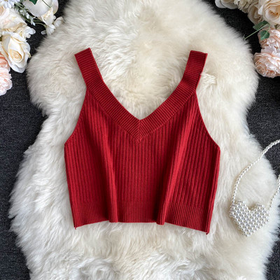 Κοντή γυναικεία μπλούζα από κοτλέ φούτερ με ντεκολτέ