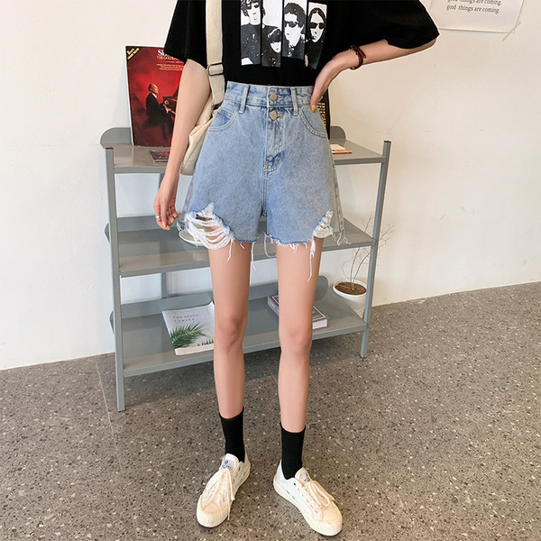 Σορτς τζιν με σκισμένα μοτίβα και μεγέθη έως 5XL