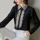 Új modell női ing hosszú ujjal és klasszikus gallérral