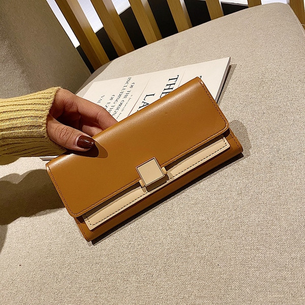 Elegantne naiste rahakott ökonahast, metallelemendiga