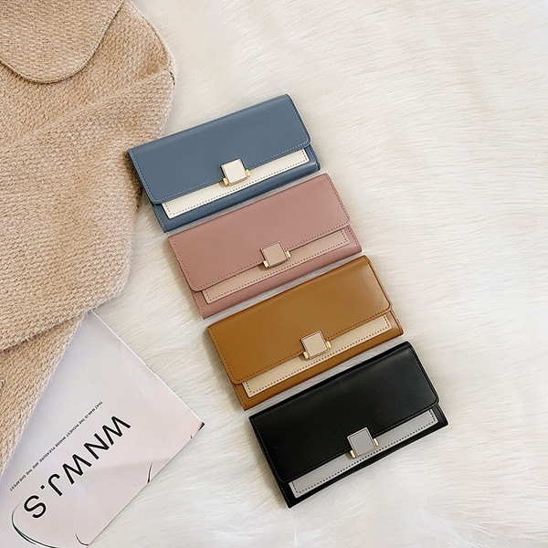 Elegantne naiste rahakott ökonahast, metallelemendiga