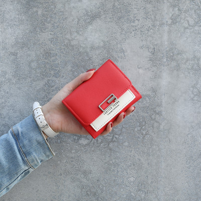 Γυναικείο καθημερινό μίνι πορτοφόλι από οικολογικό δέρμα με αγκράφα