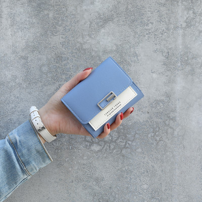 Γυναικείο καθημερινό μίνι πορτοφόλι από οικολογικό δέρμα με αγκράφα