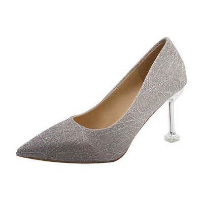 Särava efektiga elegantsed naiste kõrge kontsaga kingad