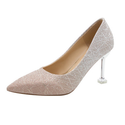 Särava efektiga elegantsed naiste kõrge kontsaga kingad