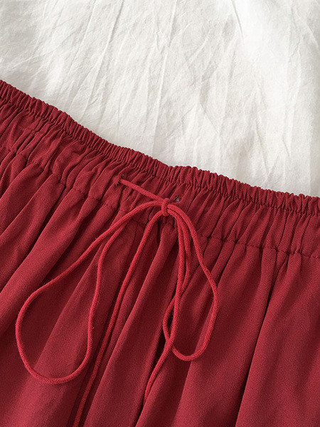 Vabaaja naiste lühikesed püksid elastse vöökoha ja lipsudega