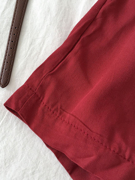 Vabaaja naiste lühikesed püksid elastse vöökoha ja lipsudega