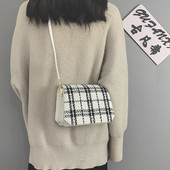 Naiste pika sangaga valge ja must kott