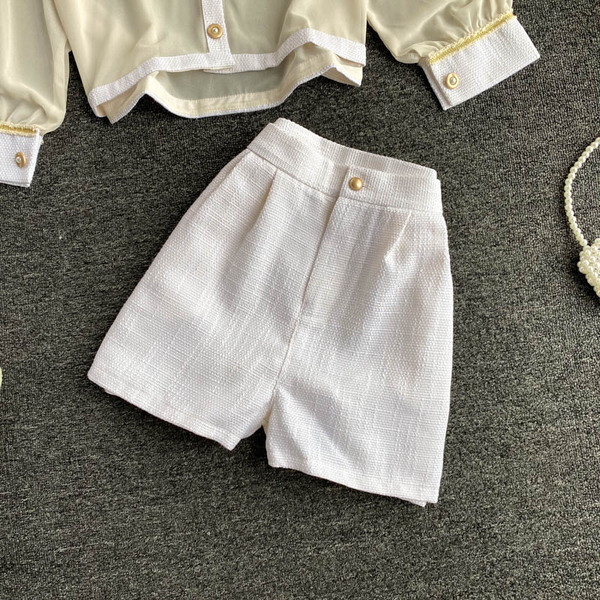 Naiste särgi ja kõrge vöökohaga pükste komplekt