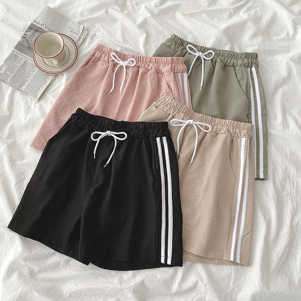 Sport rövidnadrág elasztikus derékkal és szegéllyel