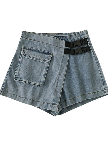 Pašreizējie džinsa šorti ar kabatu