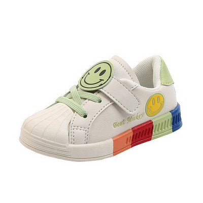 Casual παιδικά αθλητικά παπούτσια από οικολογικό δέρμα με λουράκια βελκρό για κορίτσια