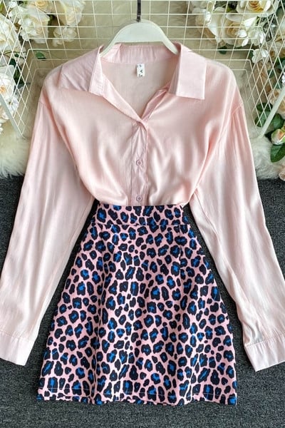 Set elegant pentru femei din două părți, în roz