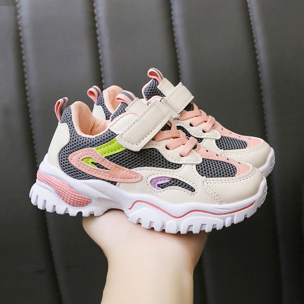 Παιδικά αθλητικά παπούτσια με λουράκια βελκρό για κορίτσια