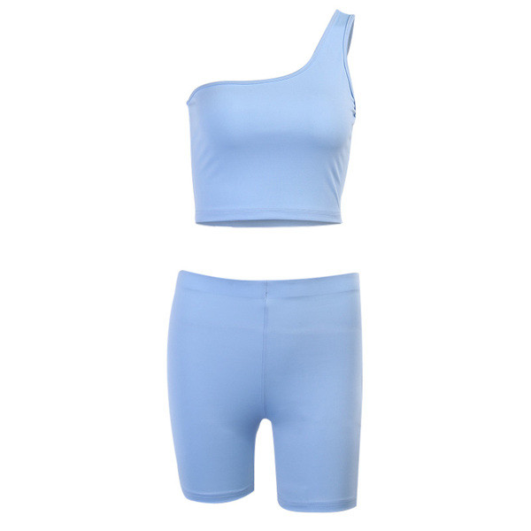 Ikdienas sieviešu komplekts, kurā ietilpst bikses ar vienu siksnu un īsu legingu