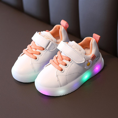 Öko bőrből világító gyerekcipő lányoknak