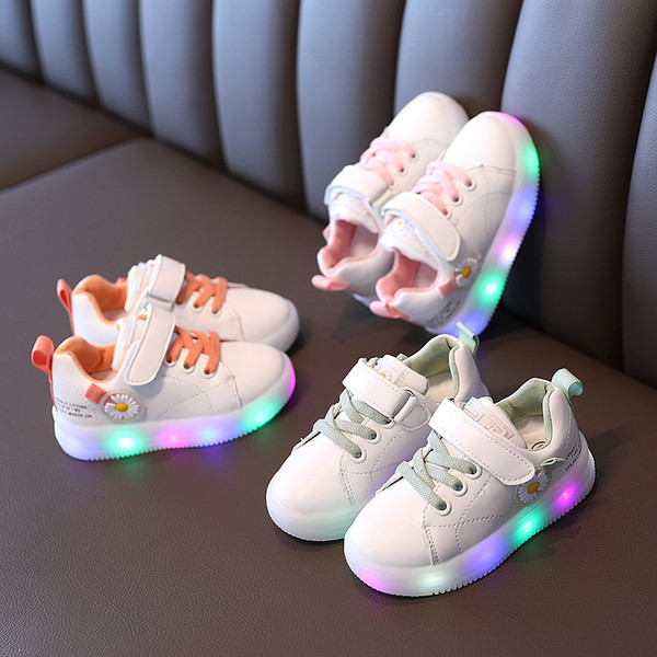 Öko bőrből világító gyerekcipő lányoknak