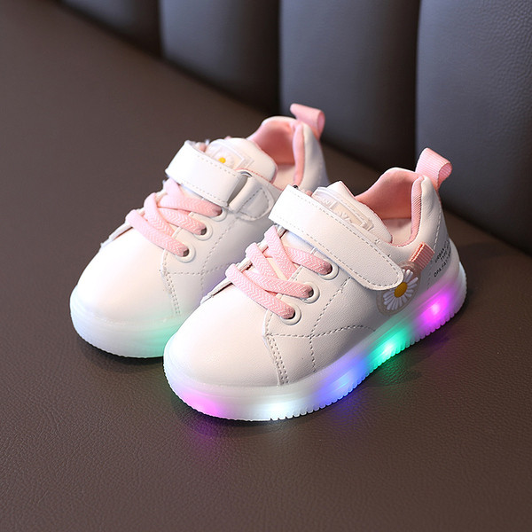 Öko bőrből világító gyerekcipő lányoknak