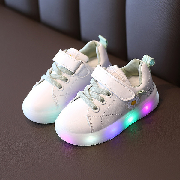 Öko bőrből világító gyerekcipő lányoknak
