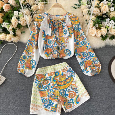 Γυναικείο καθημερινό χρωματιστό σετ από δύο μέρη