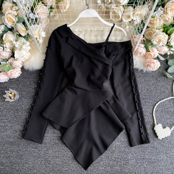 Modern női aszimmetrikus ing