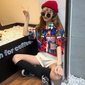 Női alkalmi ing klasszikus gallérral és rövid ujjal