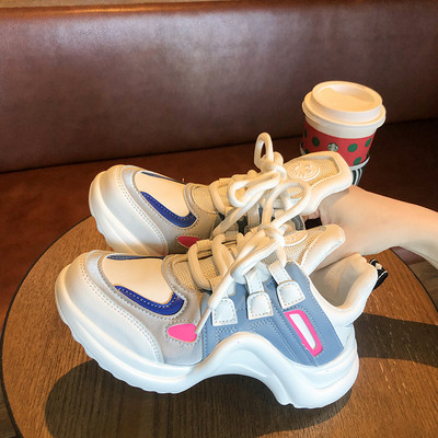 Tenisi casual dama din imitatie de piele cu sireturi