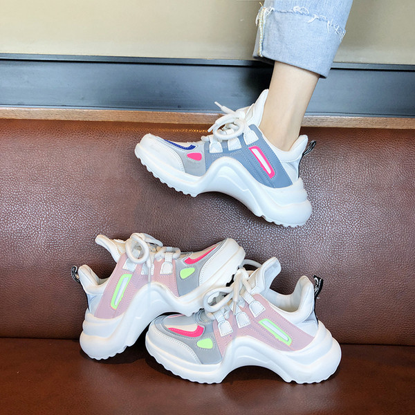 Tenisi casual dama din imitatie de piele cu sireturi