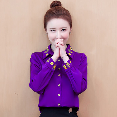 Új modell női ing hosszú ujjal és hímzéssel