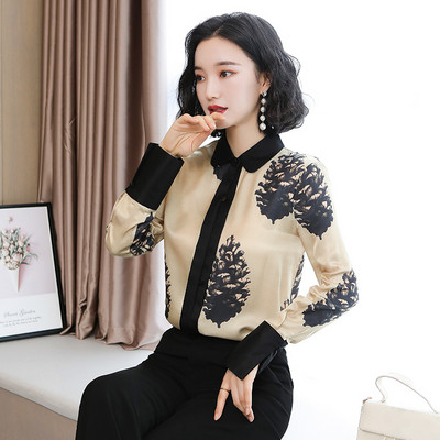 Új modell női ing rátéttel és hosszú ujjal